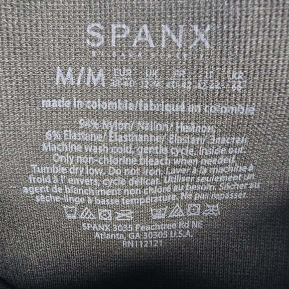 NWT SPANX GREEN CAMO Look At Me Now Seamless Shaping Leggings FL3515 Size M - Picture 7 of 12